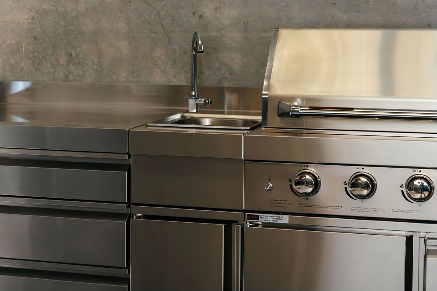 Bull BBQ Premium 6-Burner Outdoor Kitchen with Sink & Rotisserie – #304 Stainless Steel - Image 6