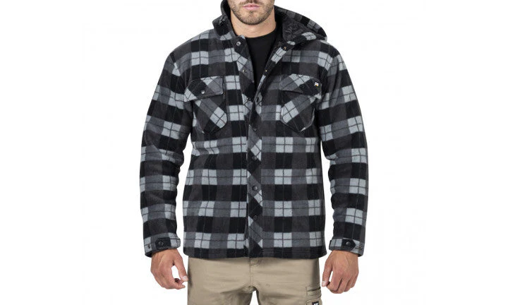 CAT Active Work Jacket - Grey Black Plaid