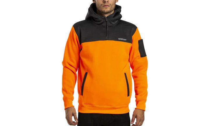 CAT Hi Vis Hoodie - Orange/Grey - XL Size only - Image 3