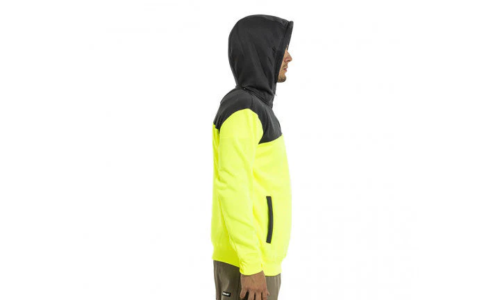 CAT Hi Vis Hoodie - Yellow/Grey - Image 3