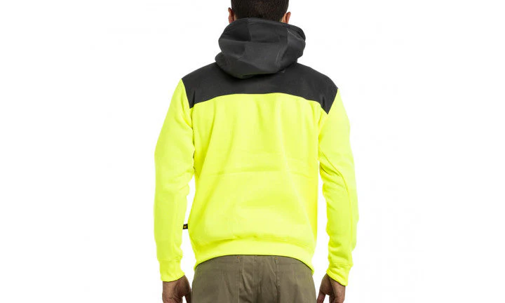 CAT Hi Vis Hoodie - Yellow/Grey - Image 4