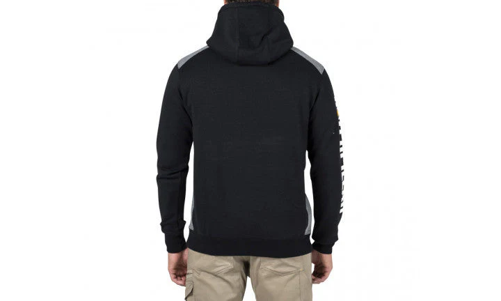 CAT Logo Panel Hooded Sweat - Black - Image 4
