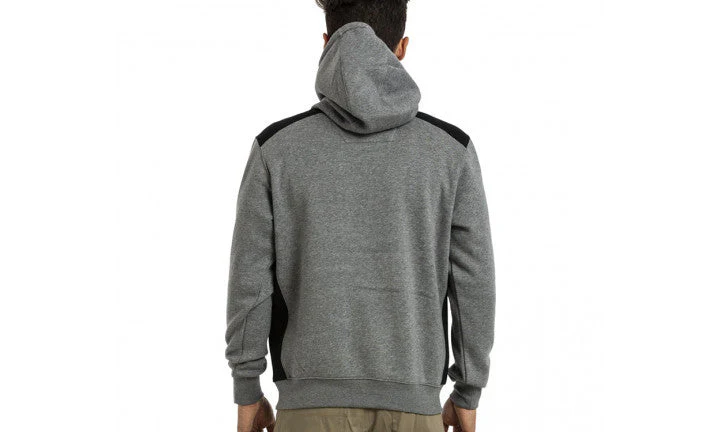 CAT Logo Panel Hooded Sweat - Dark Heather Grey - Image 3