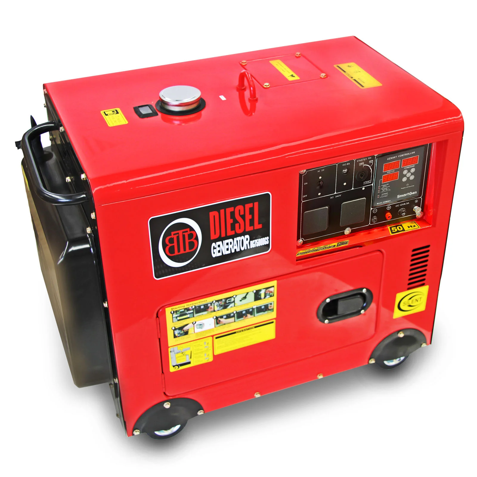 BBT 6kW 11HP Diesel Silent Backup SmartGen Generator - 2-Year Warranty - Image 3