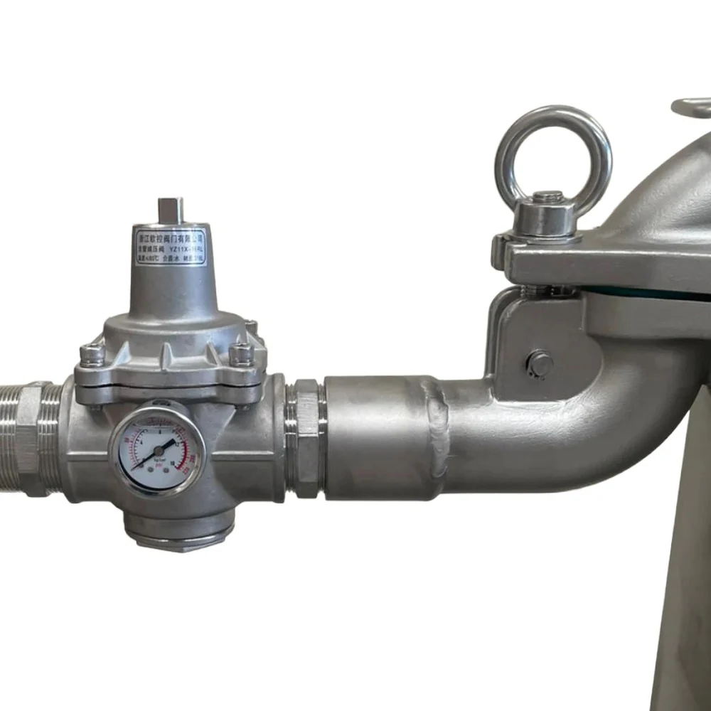 Stainless Steel High-Pressure Bag Filter Housing β 2# Single Bag (SS316) with Pressure Reduction Valve - Image 6