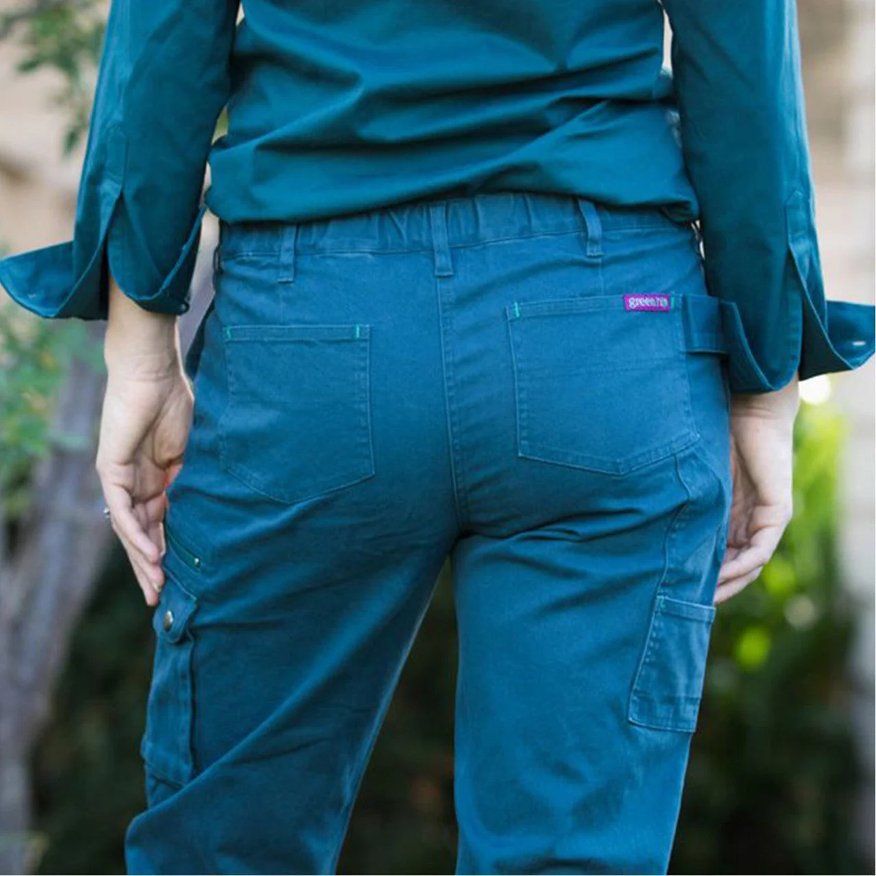 Green Hip - Pants Give Cargo 'Every Bron, Vick and Sally' (Black) - Women's Workwear - Image 4