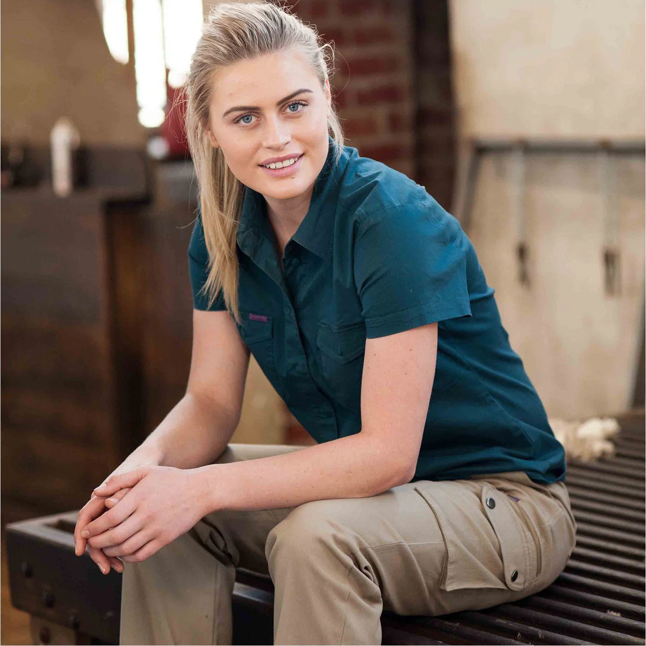 Green Hip - Pants Give Cargo 'Every Bron, Vick and Sally' (Gardener Green) - Women's Workwear - Image 7