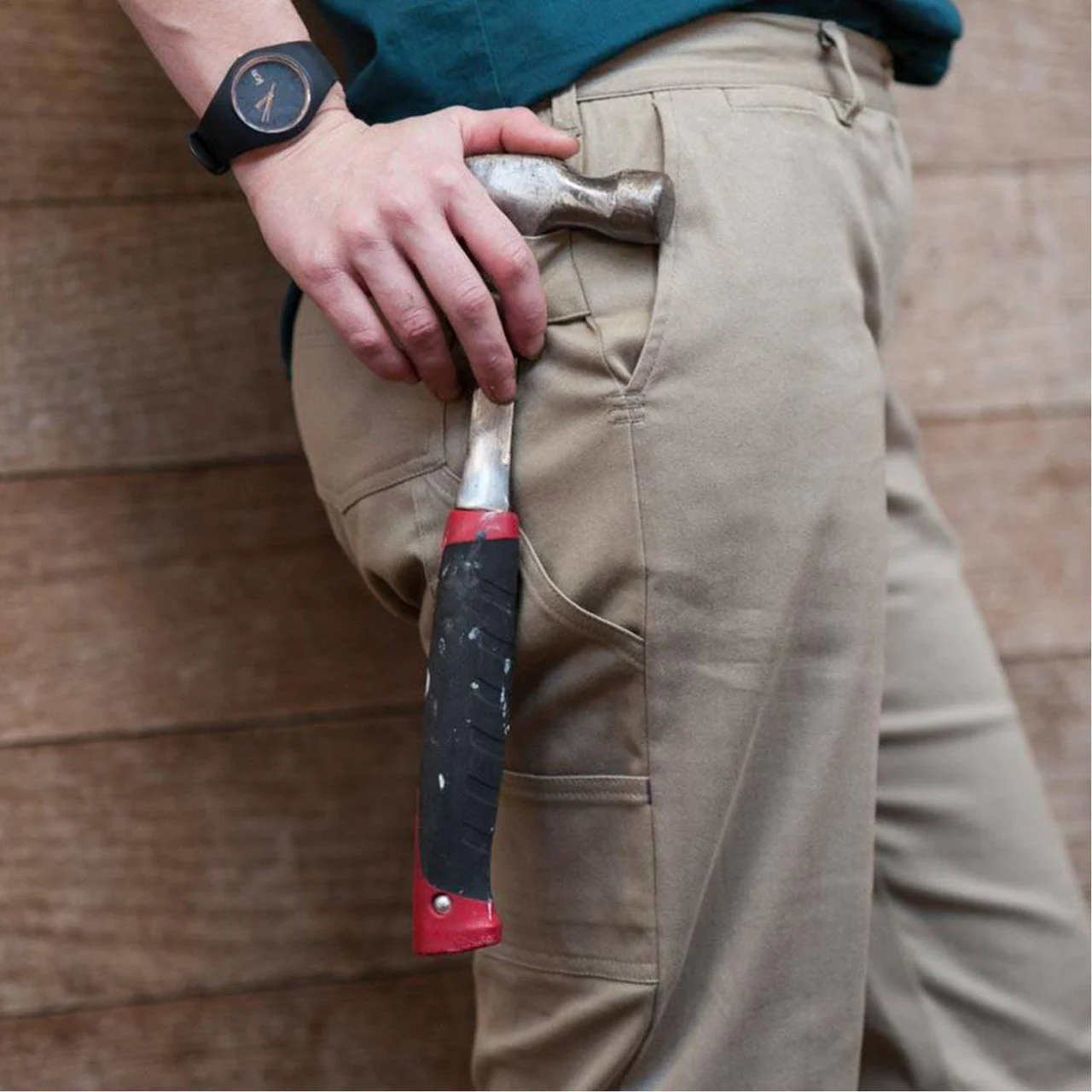 Green Hip - Pants Give Cargo 'Every Bron, Vick and Sally' (Khaki) - Women's Workwear - Image 7