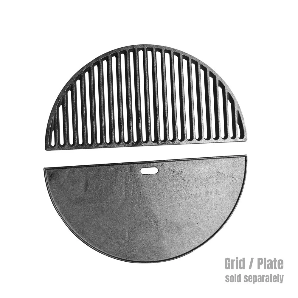 Half Moon Cast iron plate for Kamado 21" - Image 2