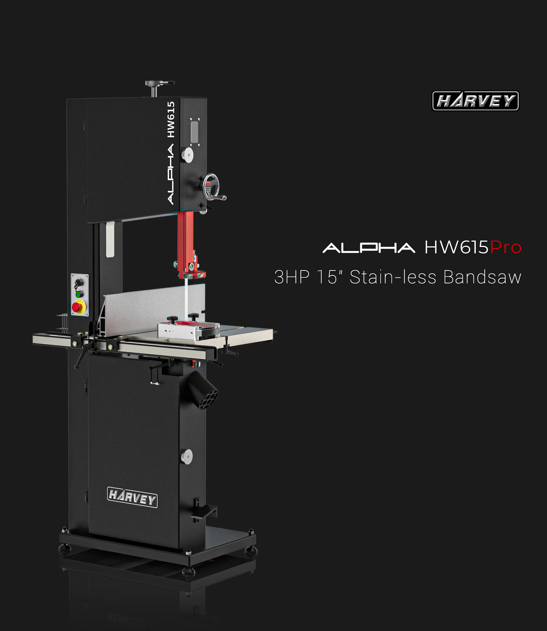 Harvey HW615PRO 15” Industrial Band Saw - Image 3