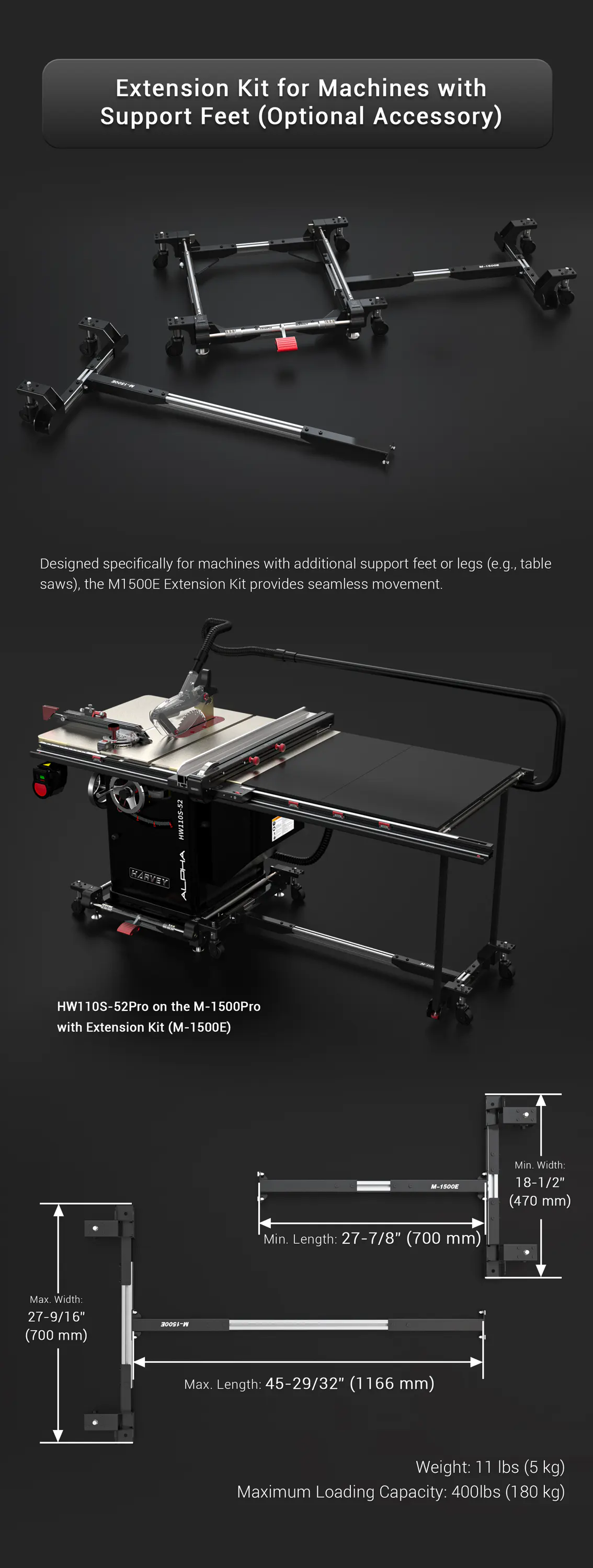 Harvey Spider M1500-E Mobile Base Extension - Image 3