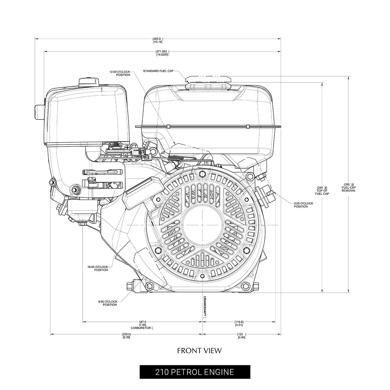 JD 7HP Electric Start 4 Stroke Petrol Engine - Image 7