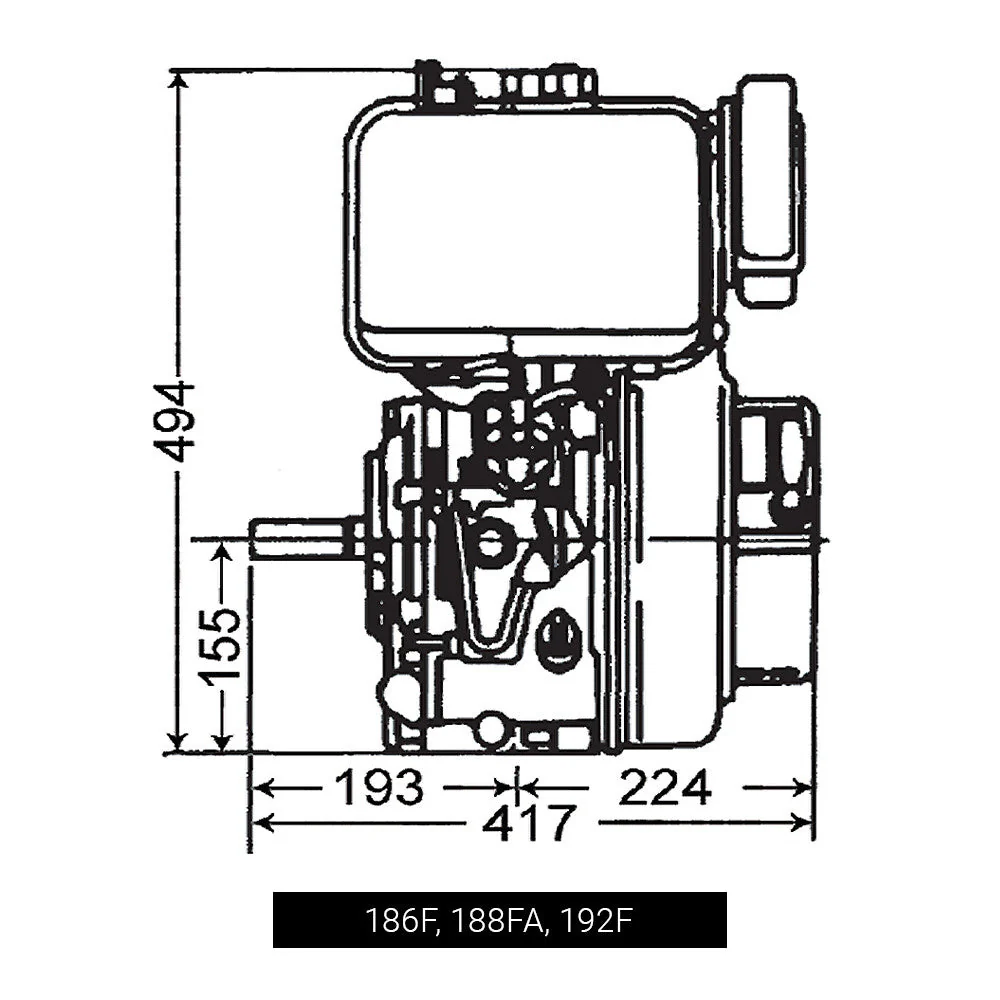 Koop 10hp 186F Diesel Engine Threaded Shaft - Image 5