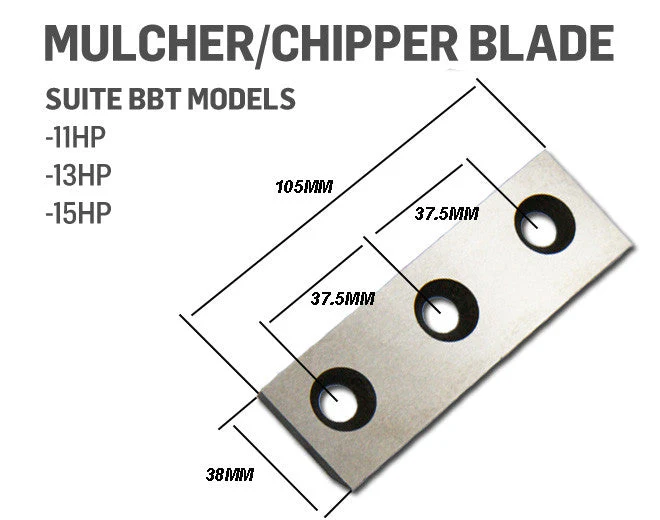 Mulcher Chipper Blade 11hp - 15hp
