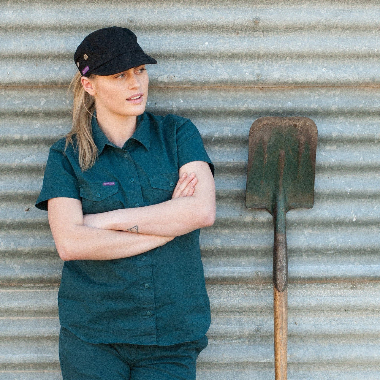 Shirt Extended Short Sleeve 'Land Roamer' (Khaki) - Women's Workwear - Image 7