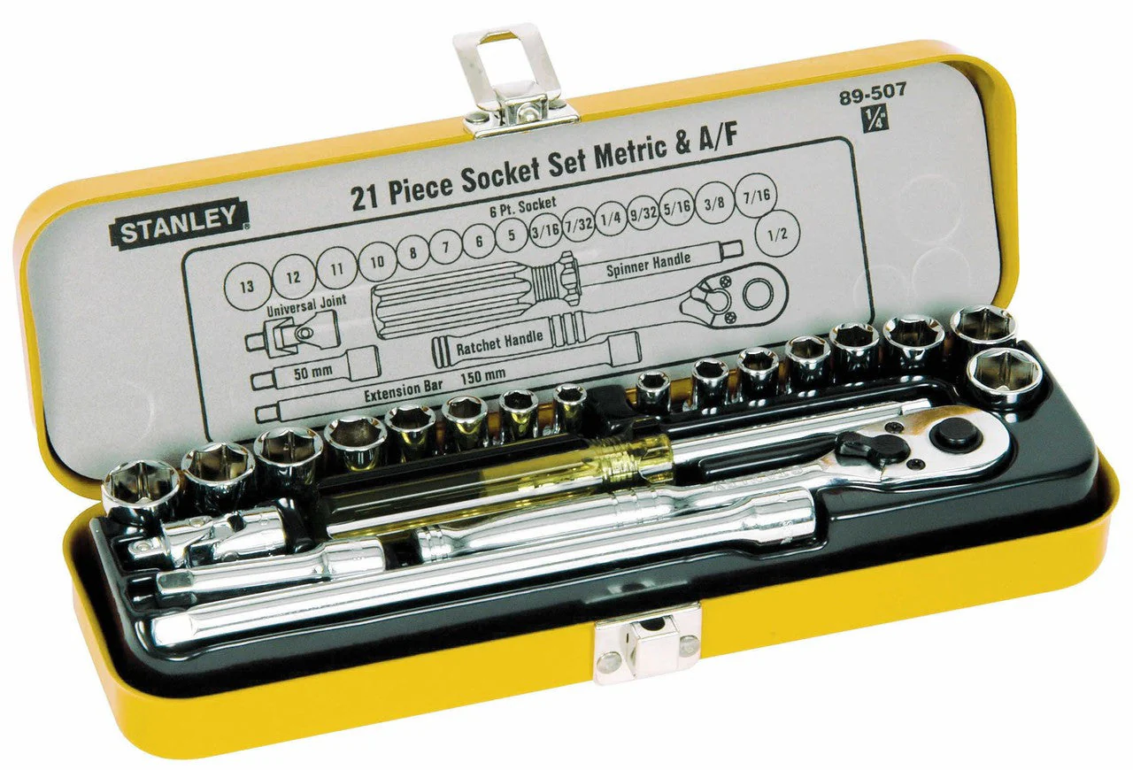 Stanley Socket Set 21pce Metric & A/F 89-507