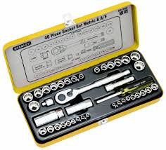 Stanley Socket Set 40pce Metric & A/F 1/4" & 3/8" Drive 89-506